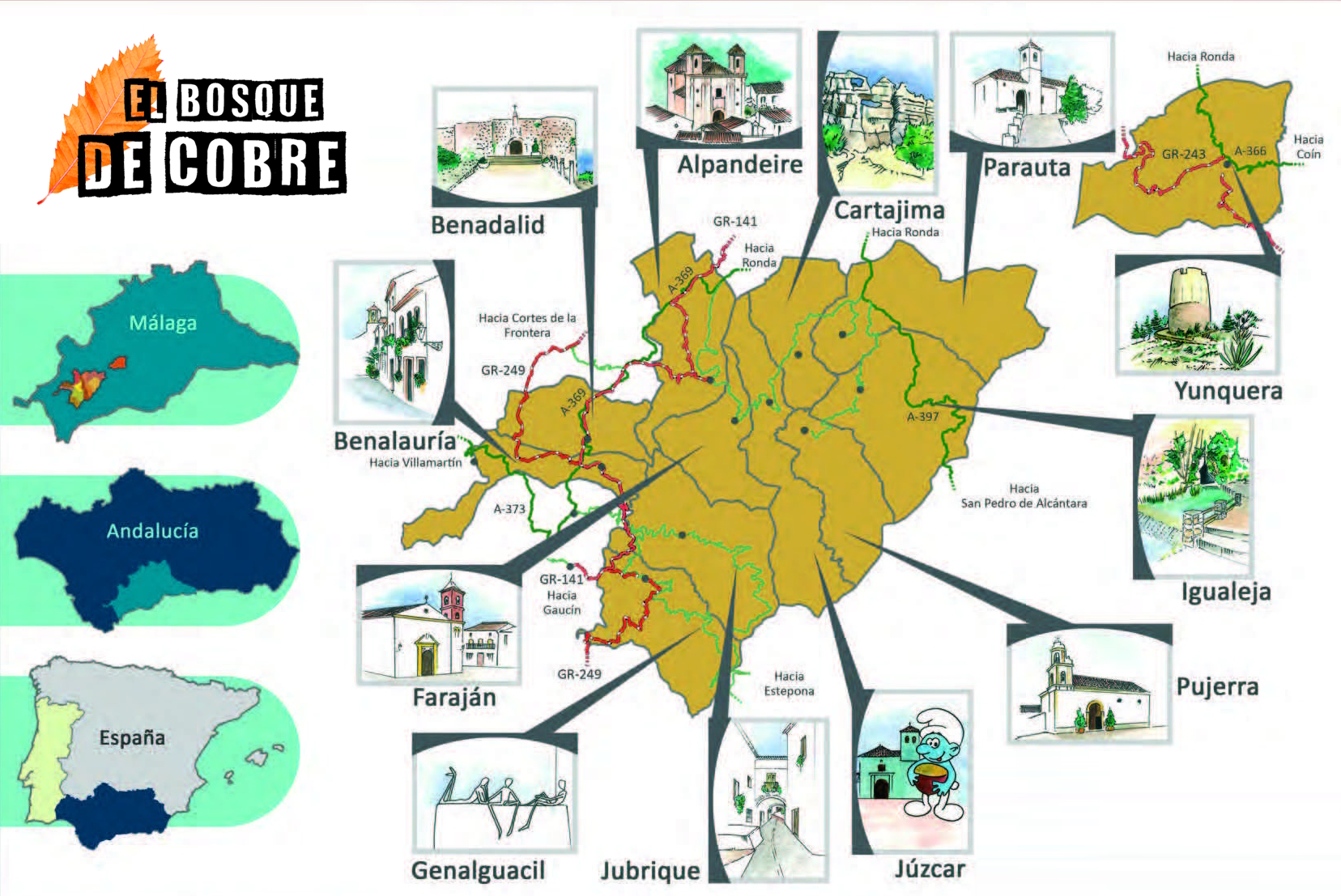 mapa el bosque de cobre